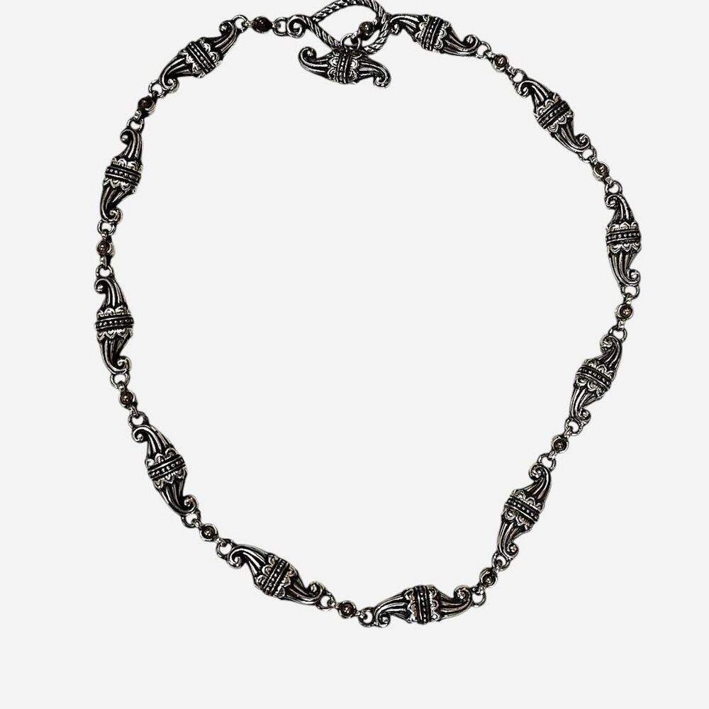 Vintage Brighton Two-Tone Scroll Link Necklace